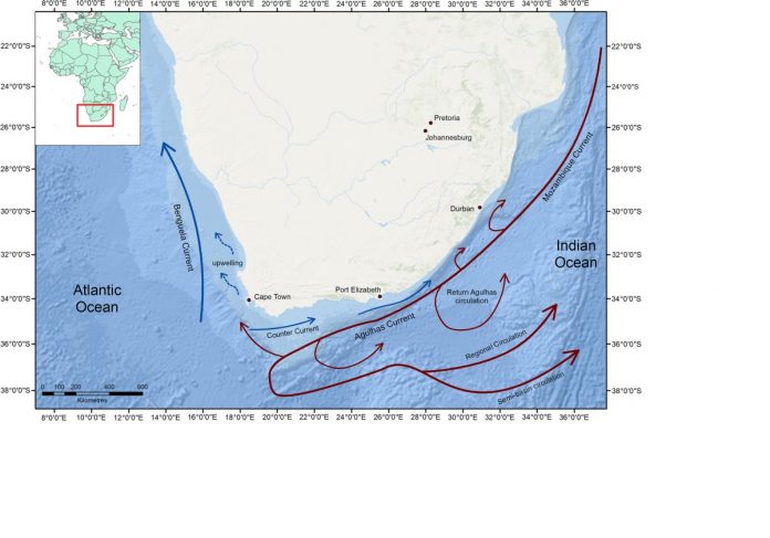 Map of Shipping lanes SA