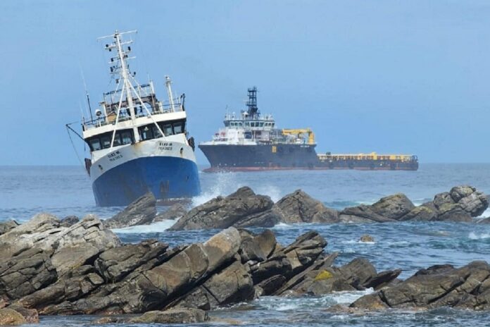 Elke M trawler salvage operation