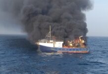 Updated. Fire At Sea, All Crew Safe